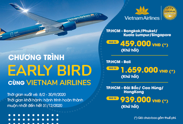 Chương trình Early Bird cùng Vietnam Airlines 